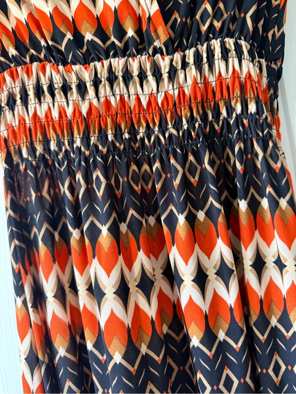 5th & Love Orange and Black Geometric Maxi Dress - Picture 2 of 3